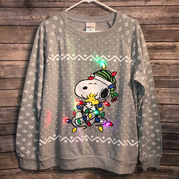 snoopy light up christmas sweater